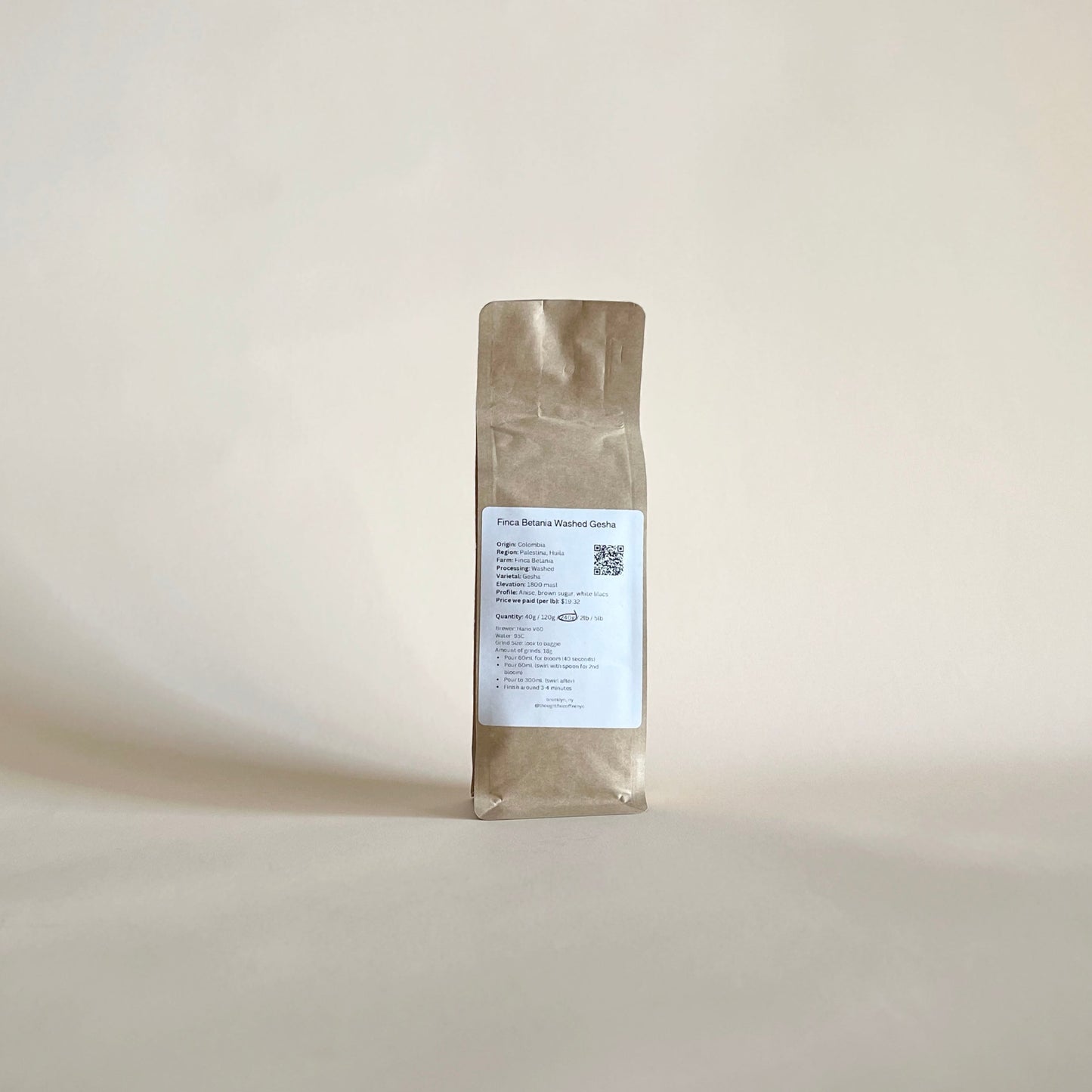 Thoughtful - Colombia - Finca Betania Washed Gesha